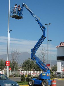 Laborers on Boom lift