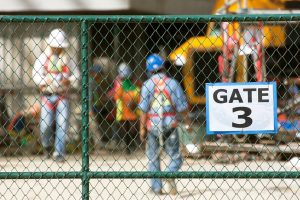 Workers on a construction site