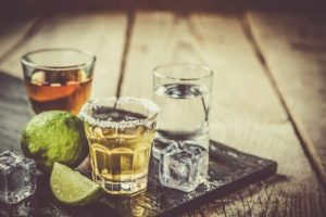 Selection of alcoholic drinks