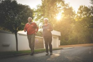 old couple walking